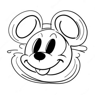 Mickey Mouse Ansikte Farglaggningssida 71203-58846