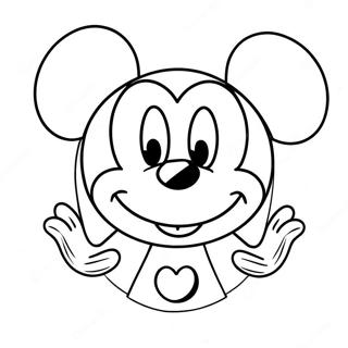 Mickey Mouse Ansikte Farglaggningssida 71203-58847