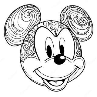 Mickey Mouse Ansikte Farglaggningssida 71203-58848