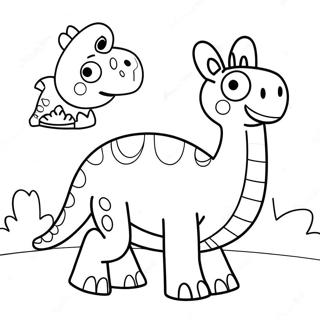 Peppa Pig Dinosaurie Målarbilder