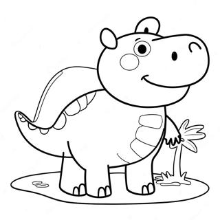 Peppa Pig Dinosaur Malarbild 71393-58996