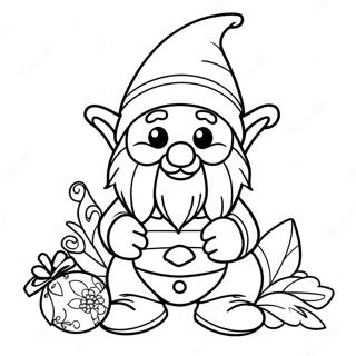 Festlig Julgnome Malarbild 7165-5830