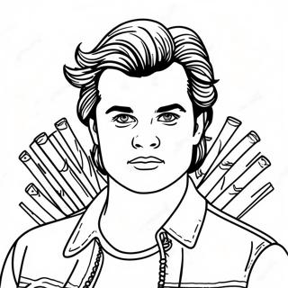 Cool Steve Harrington Med Har Malarbok 72515-59891