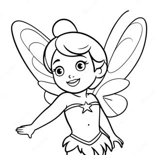 Tinker Bell Med Glittrande Vingar Malarbild 72965-60245