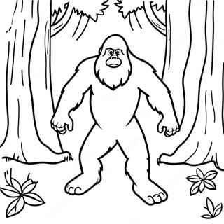 Smygande Sasquatch I Skogen Farglaggningssida 73135-60382