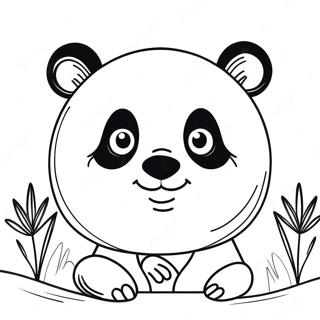 Sot Panda Ansikte Farglaggningssida 73656-60797