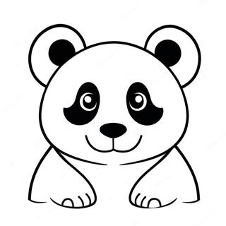 Sot Panda Ansikte Farglaggningssida 73656-60798