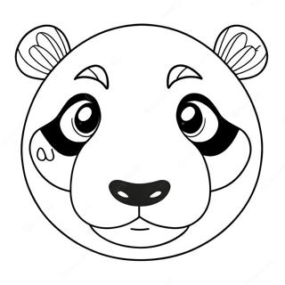 Sot Panda Ansikte Farglaggningssida 73656-60799