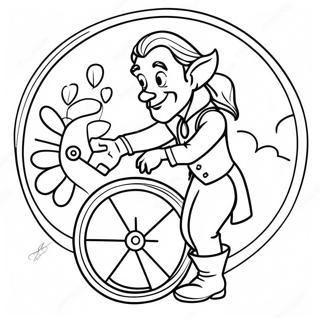 Rumpelstiltskin Med Spinning Wheel Farglaggningssida 73736-60856