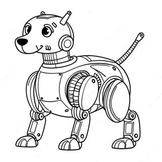 Robot Hund Målarbilder