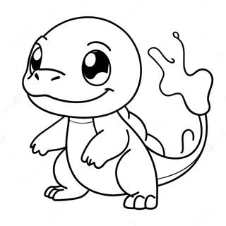 Charmander Som Utvecklas Till Charmeleon Malarbild 74296-61305