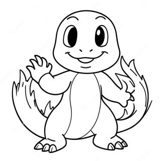 Charmander Som Utvecklas Till Charmeleon Malarbild 74296-61307