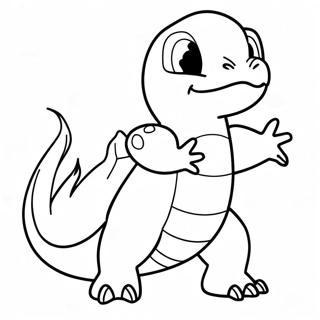 Charmander Som Utvecklas Till Charmeleon Malarbild 74296-61308