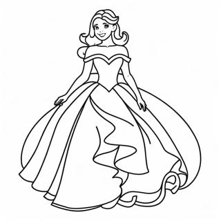 Elegant Prinsessbalgown Malarbild 7515-6111