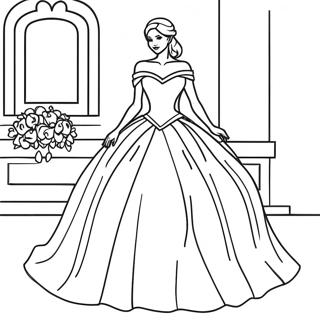 Elegant Prinsessbalgown Malarbild 7515-6112