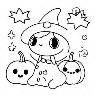 Halloween Kawaii Målarbilder