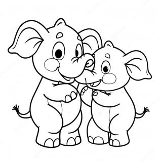 Glad Elefant Och Piggie Farglaggningssida 8897-7274