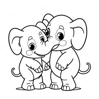 Glad Elefant Och Piggie Farglaggningssida 8897-7275