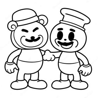 Cuphead Och Mugman Aventyr Farglaggningssida 892-715