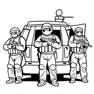 Swat Team Malarbild 9066-7407