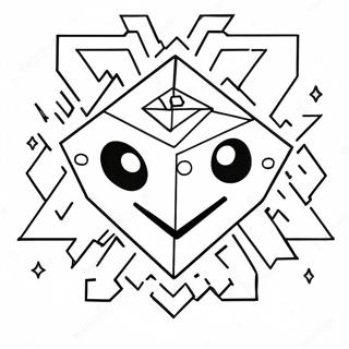 Geometry Dash Logotyp Malarbild 9116-7447