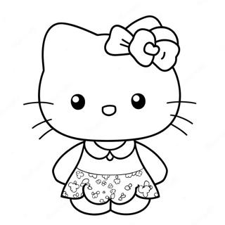 Hello Kitty I En Sot Klanning Malarbild 9217-7529