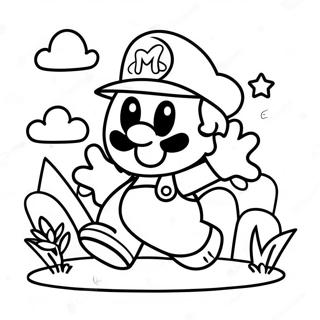 Glad Papier Mario Aventyr Malarbild 9367-7649