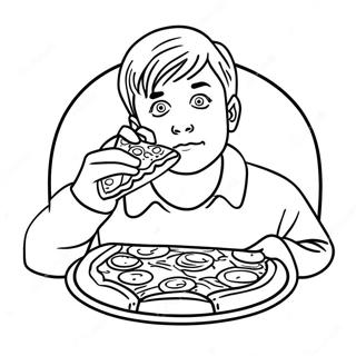 Kevin Mccallister Med Pizza Malarbild 9677-7896