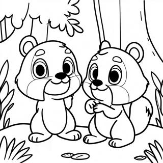 Chip Och Dale I Skogen Malarbild 9687-7902