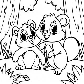 Chip Och Dale I Skogen Malarbild 9687-7904