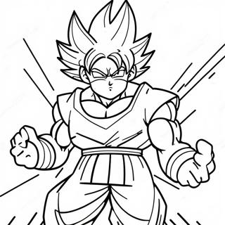 Goku Ultra Instinct I Stridsstallning Farglaggningssida 9757-7965