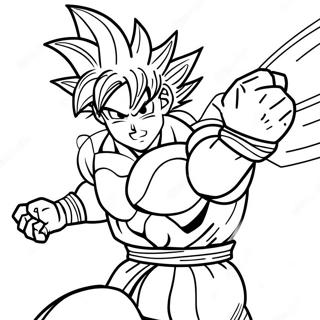 Goku Ultra Instinct I Stridsstallning Farglaggningssida 9757-7968