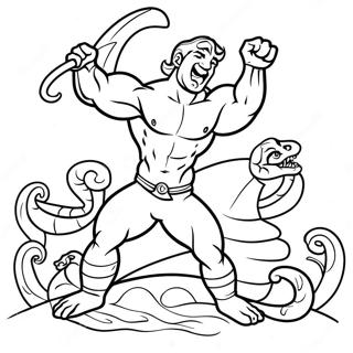 Hercules Slass Mot Hydra Malarbild 9947-8182